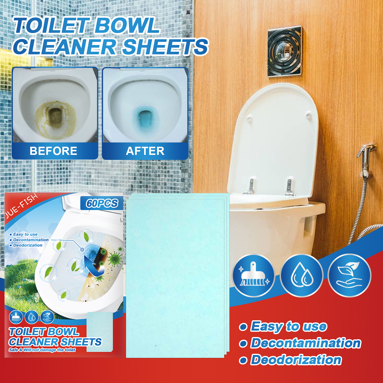In Home Fragrance Products - Toilet Cleaner Toilet Cleaning Tablets Yellow