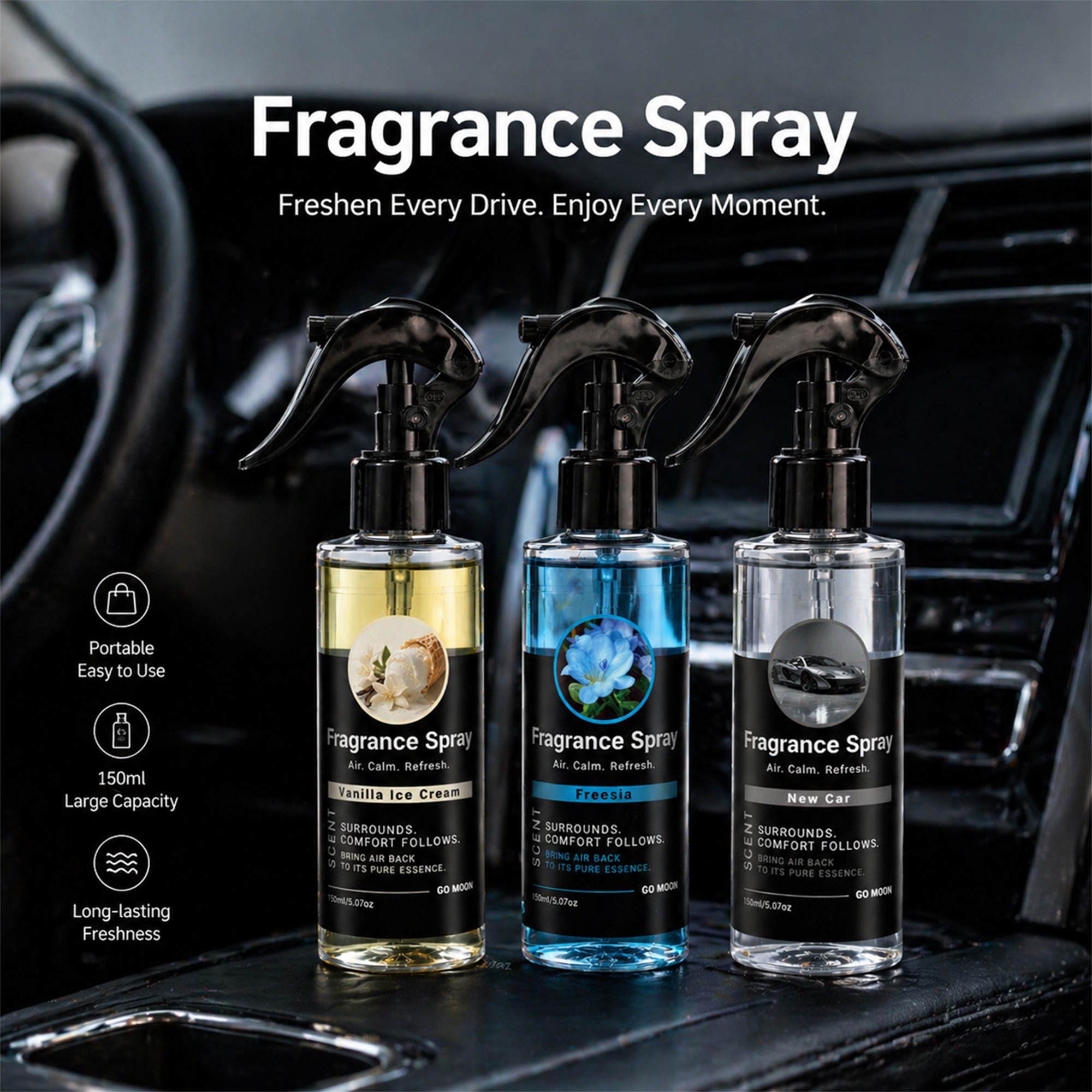 Home Fragrance Long Lasting - flower fruit scent car fragrance spray,