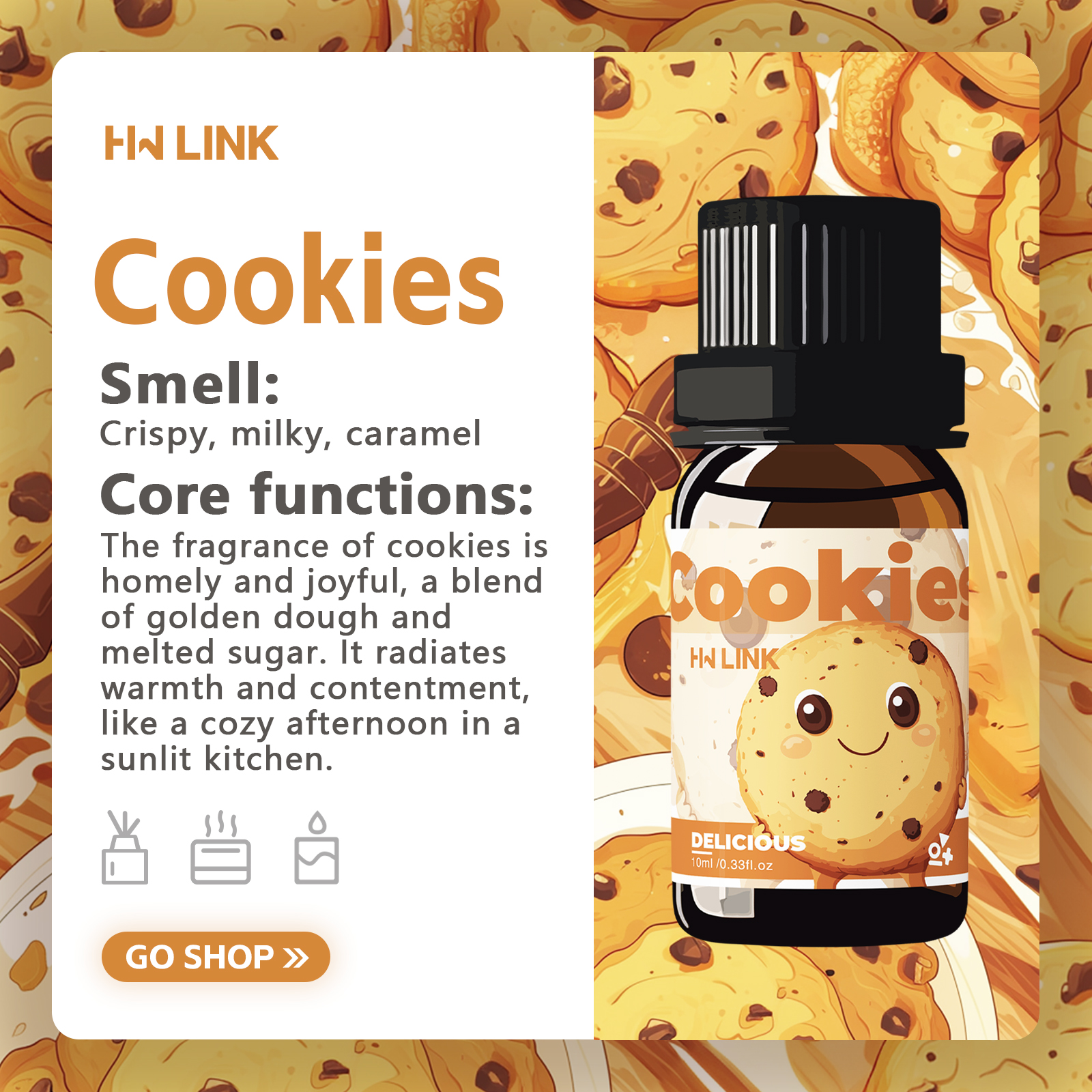 10ml Cookies Essential Oils Pe - Home Fragrance Oil reseña y precio