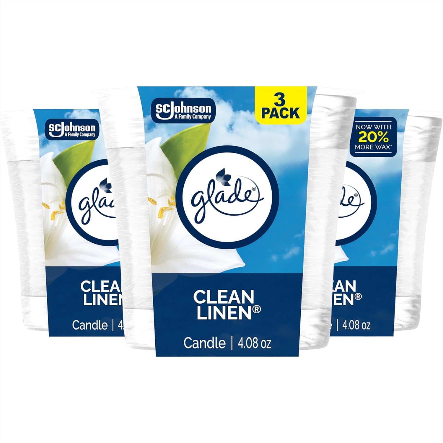 Scented Candle Jar Clean Linen - Home Fragrance Linen reseña y precio