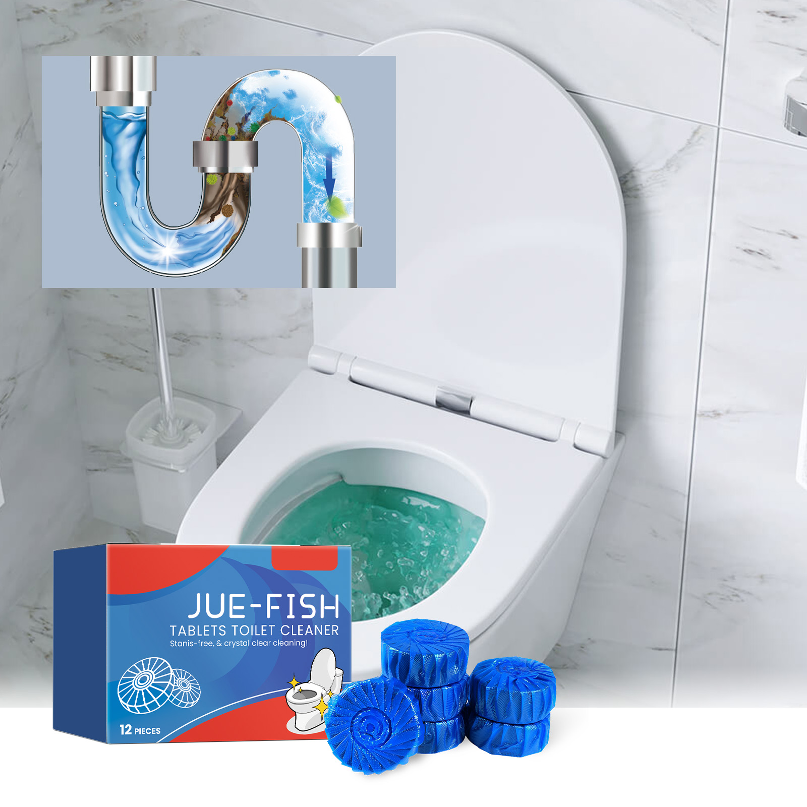 12Pcs Toilet Cleaner Toilet Cl - In Home Fragrance Products reseña y precio
