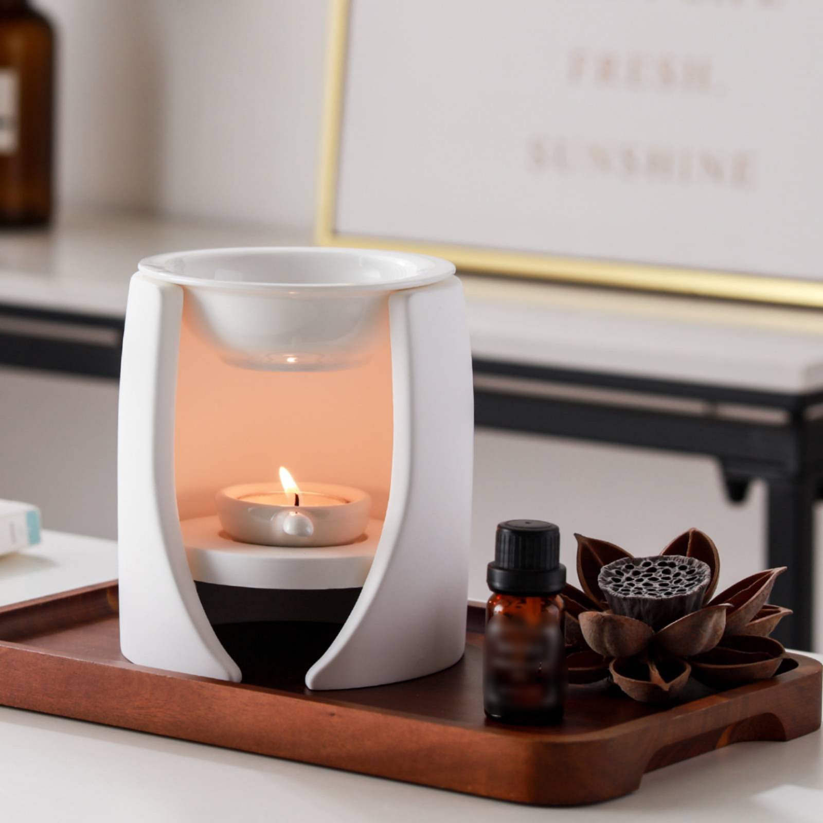 Aroma Lamp Easy to Use Ceramic - Ceramic Oil Burner reseña y precio