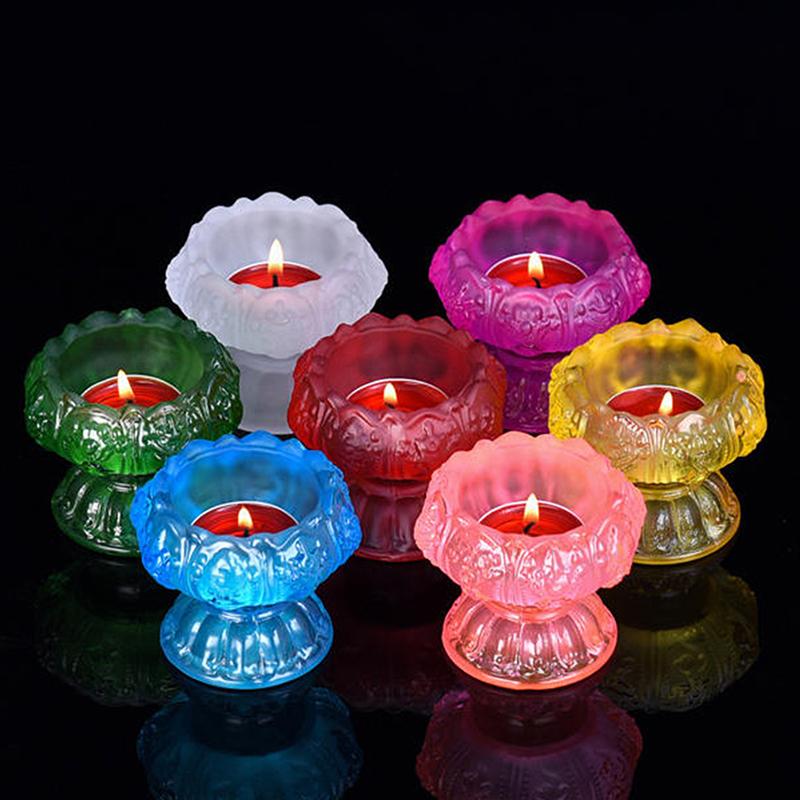 Glass Lotus Candle Holder Wind - Home Fragrance Lamp reseña y precio