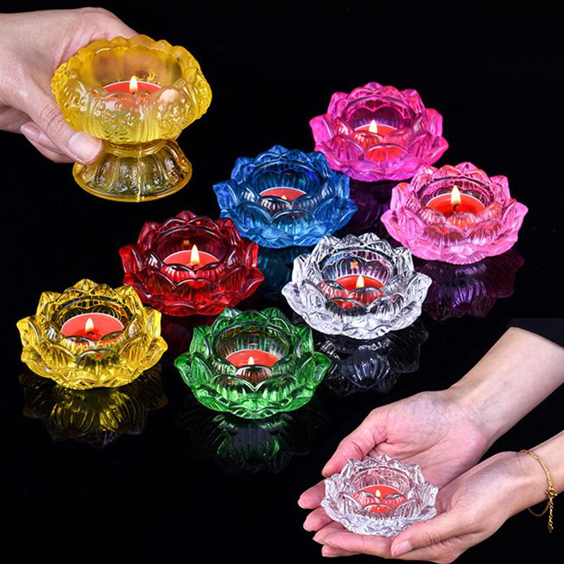 Glass Lotus Candle Holder Wind - Home Fragrance Lamp reseña y precio