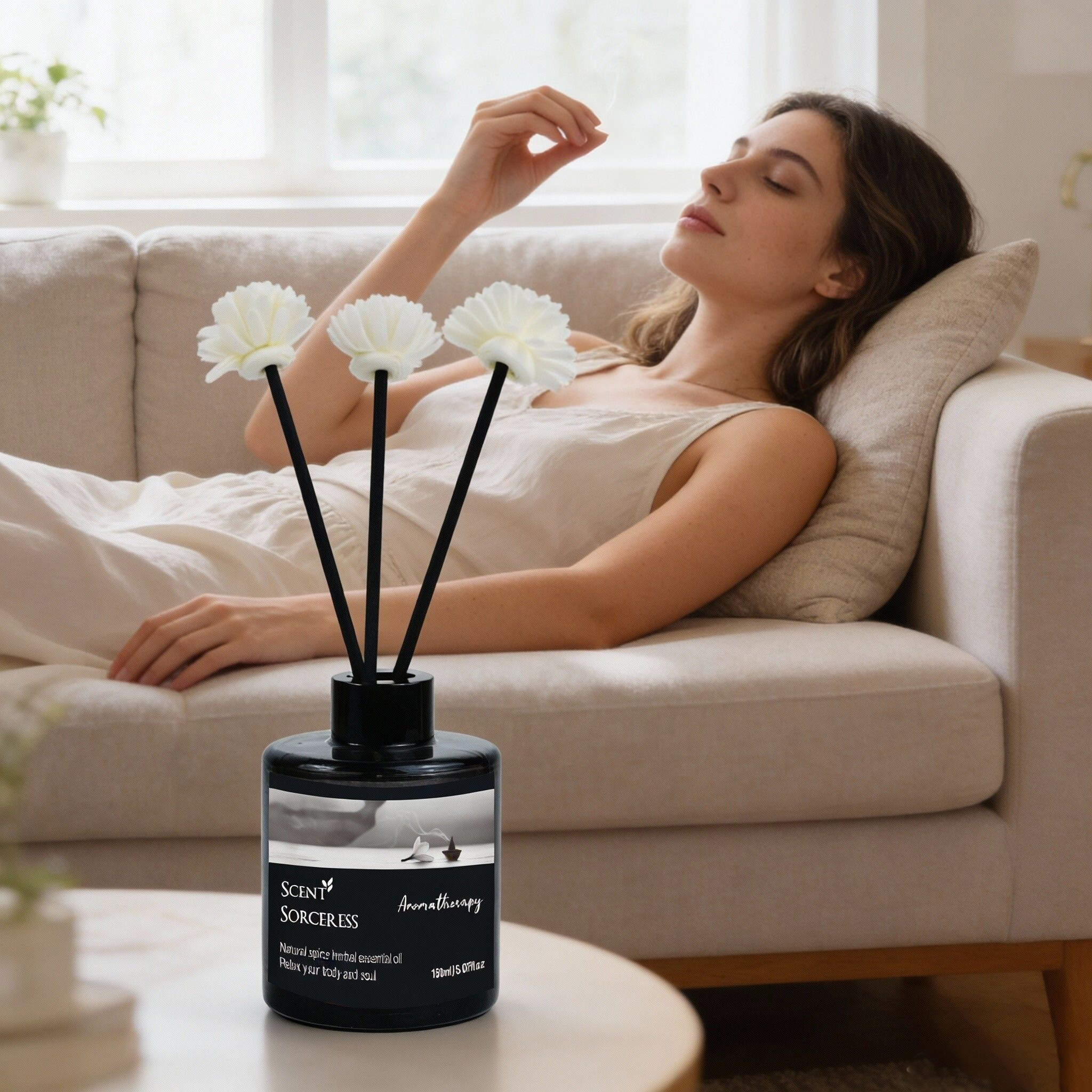 150ml Rattan Reed Diffuser Set - Home Fragrance Jasmine reseña y precio