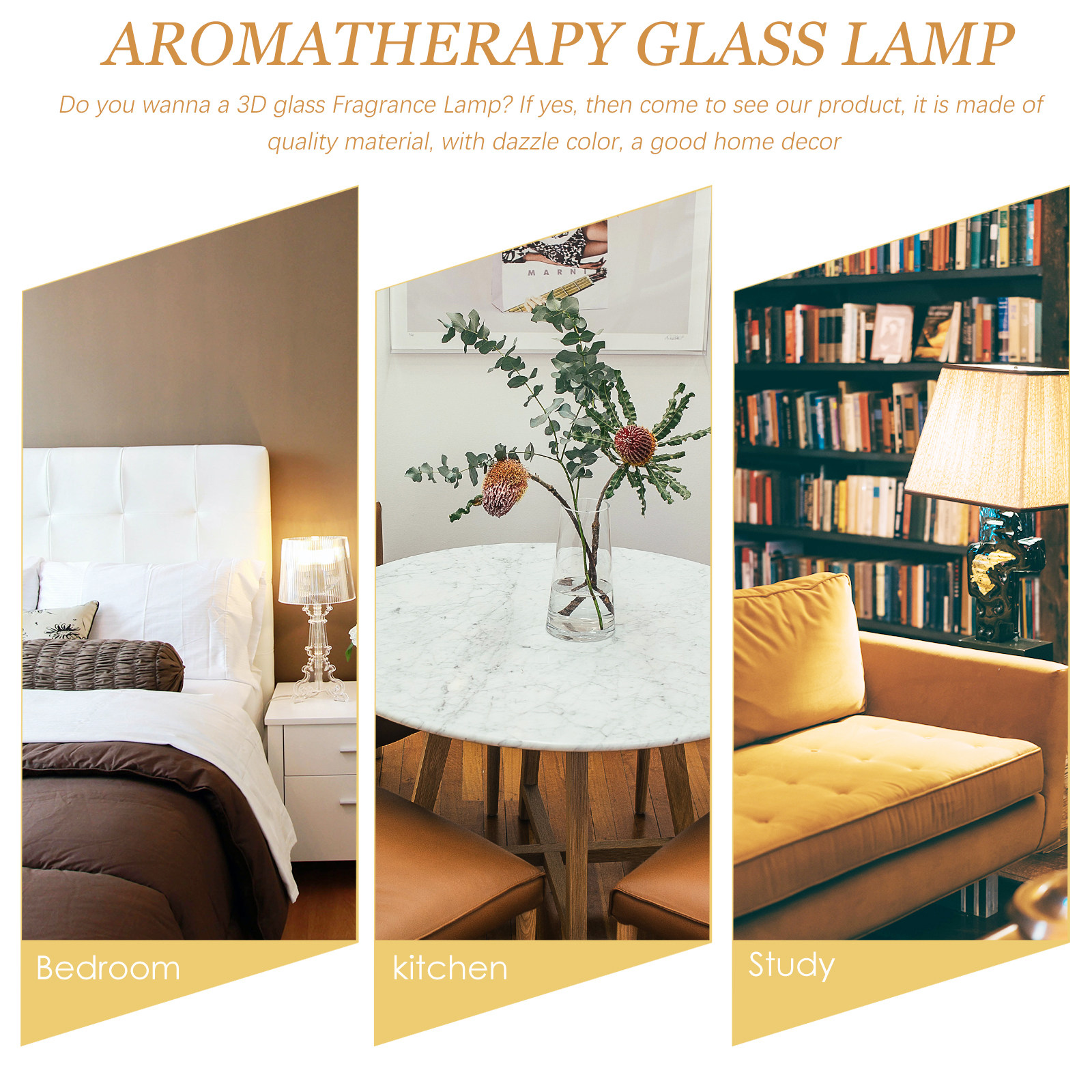 1Pcs Elegant 3D Glass Fragranc - Home Fragrance Lamp reseña y precio