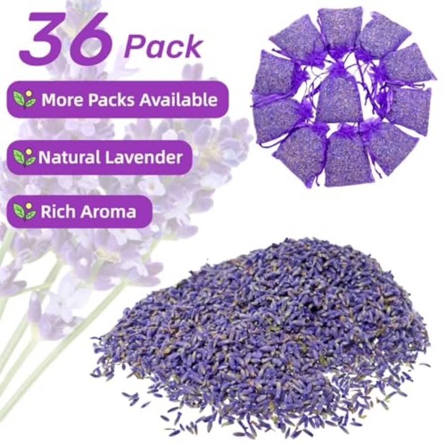 36 Pack Lavender Sachet Bags - - Home Fragrance Potpourri reseña y precio