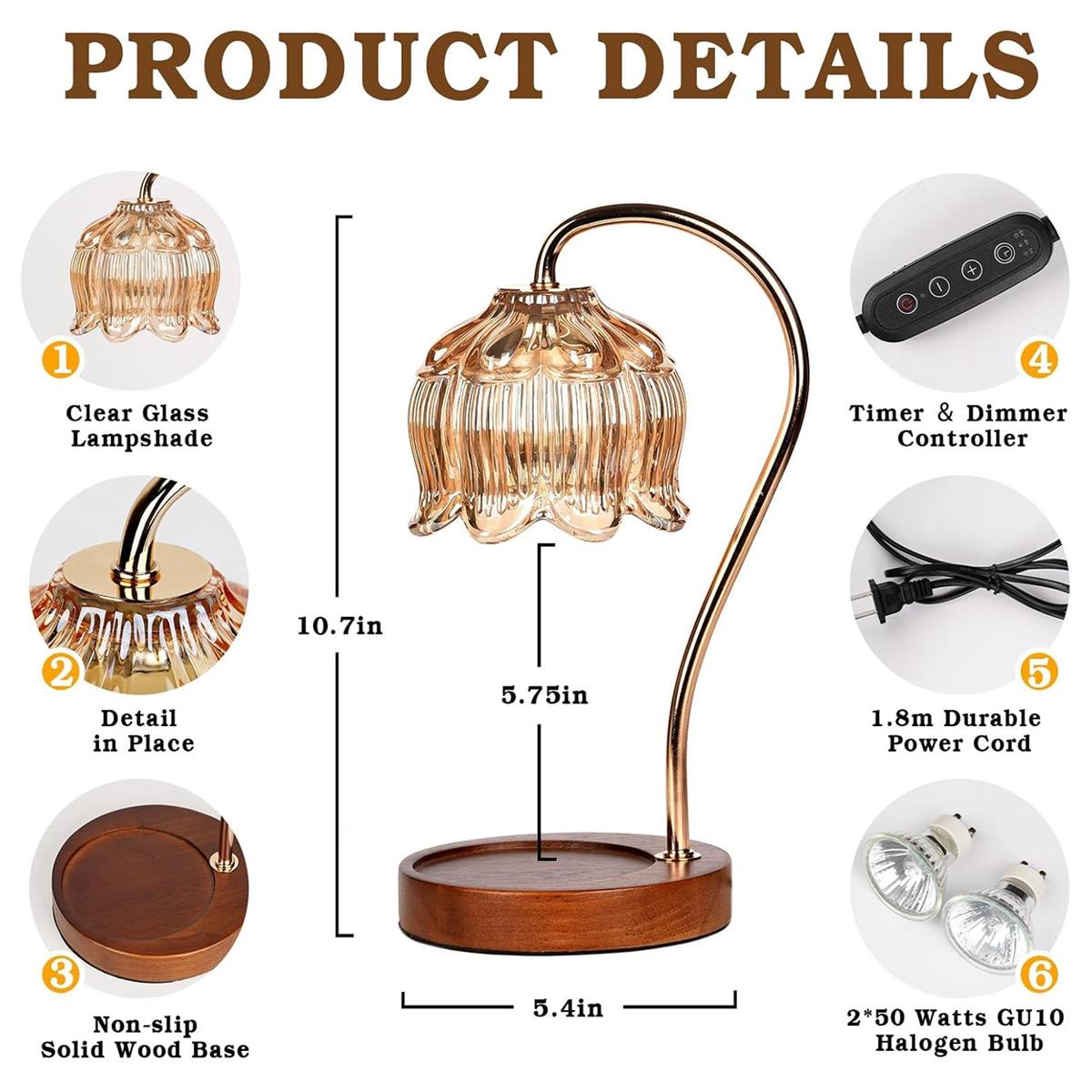 Candle Warmer Lamp With Timer  - Home Fragrance Lamp reseña y precio