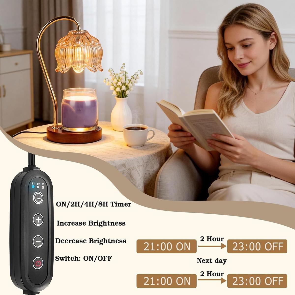 Candle Warmer Lamp With Timer  - Home Fragrance Lamp reseña y precio