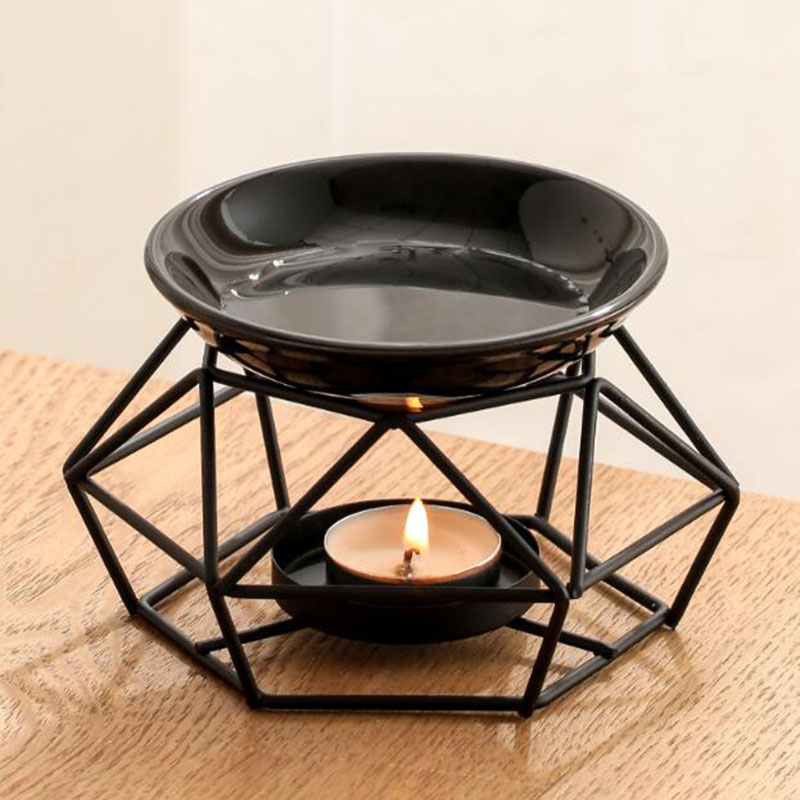 Ceramic Bowl Iron Rack Black C - Home Fragrance Lamp reseña y precio