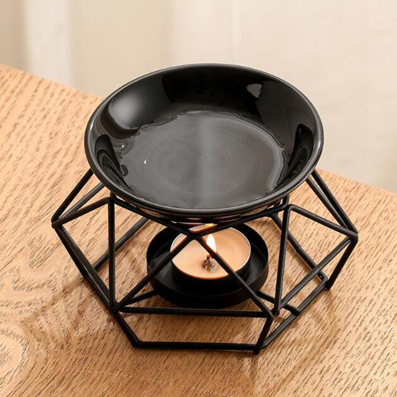 Ceramic Bowl Iron Rack Black C - Home Fragrance Lamp reseña y precio