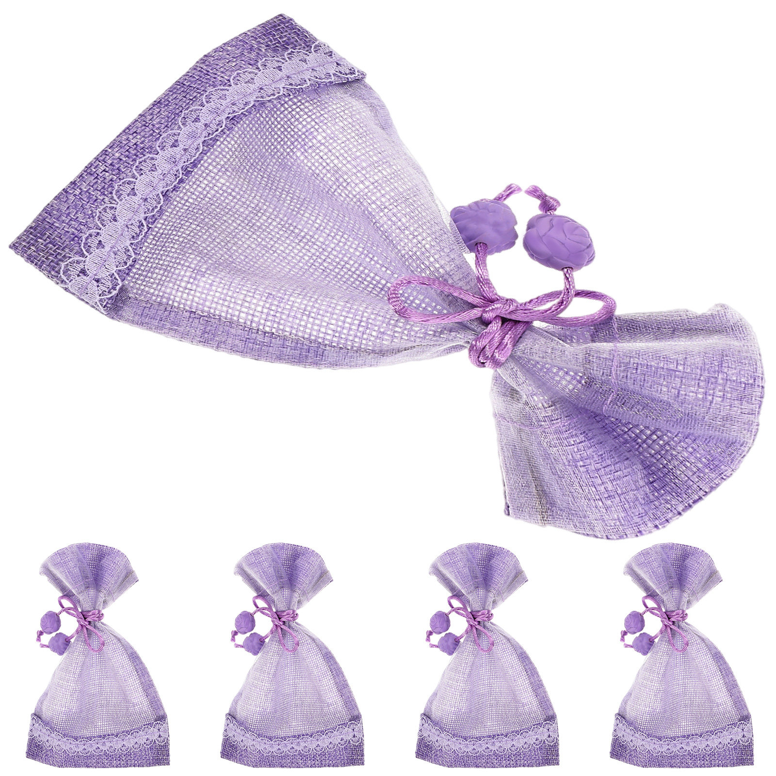 5Pcs Lavender Sachet Bags Empt - Home Fragrance Linen reseña y precio