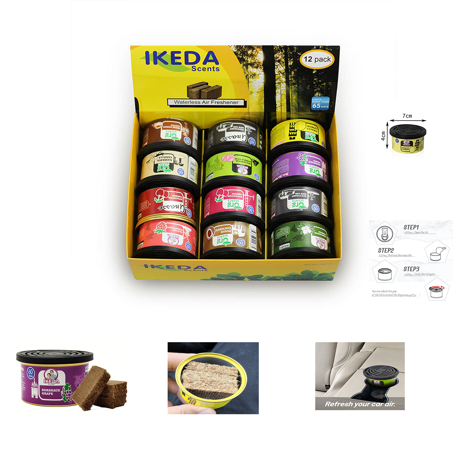 Car Air Fresheners:  Lemon Sce - Home Fragrance Long Lasting reseña y precio