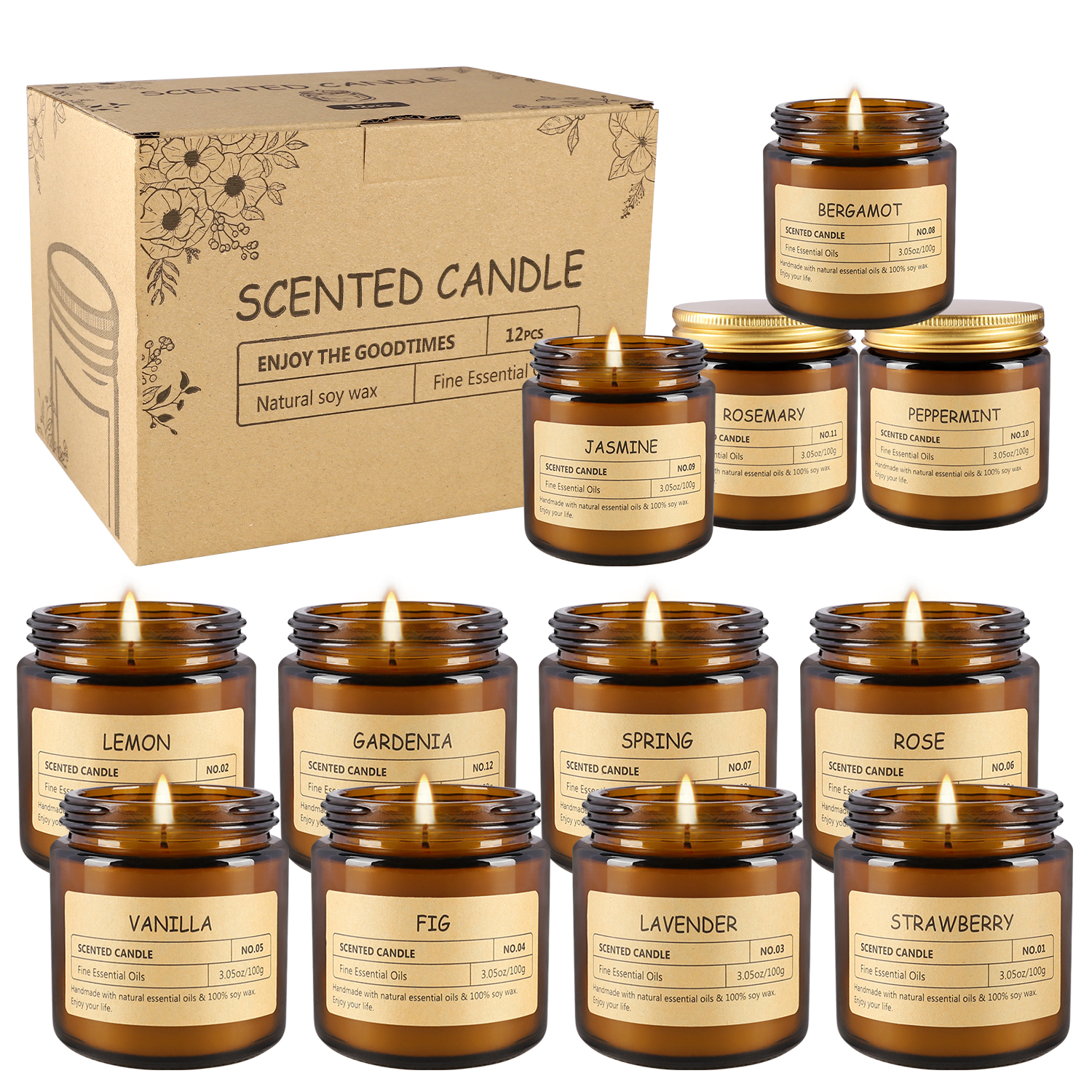 12 sachet scented candles with - Home Fragrances reseña y precio